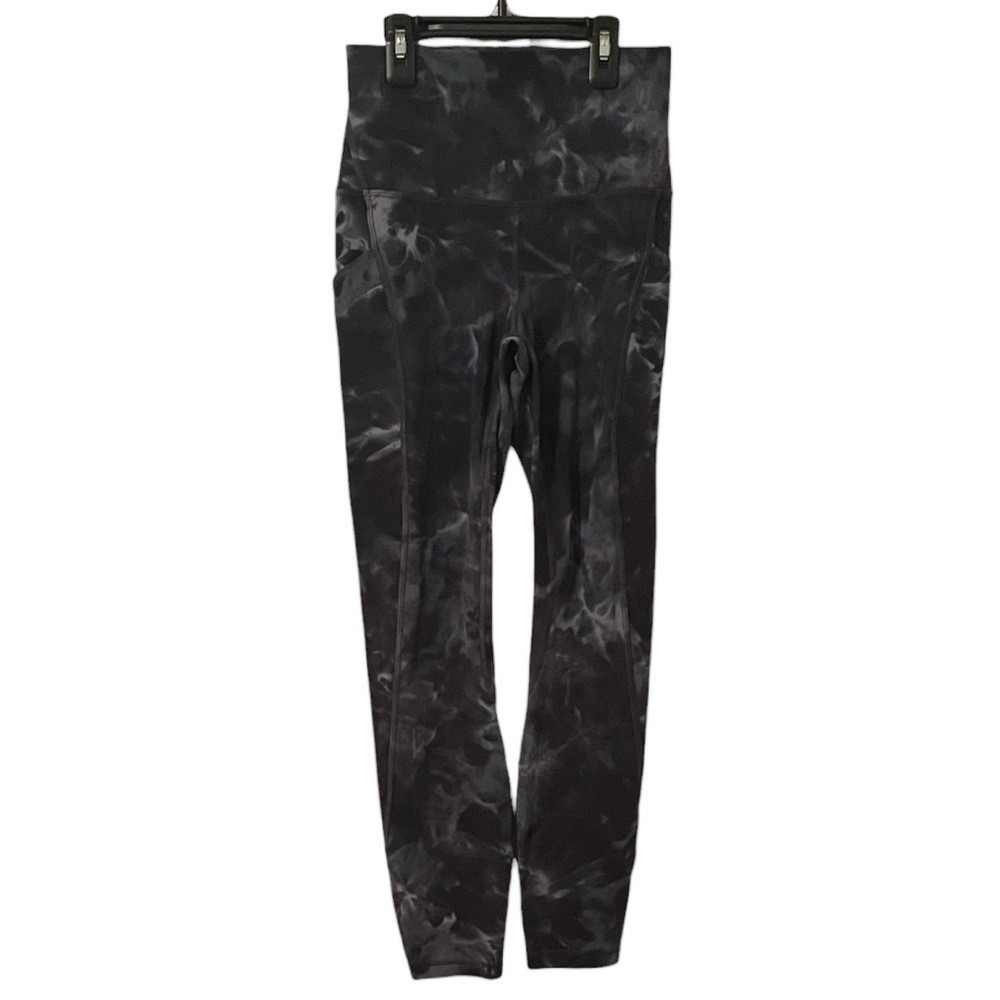 Lululemon Women's Diamond Dye Teal Graphite Gray Align High Rise Leggings Size 4